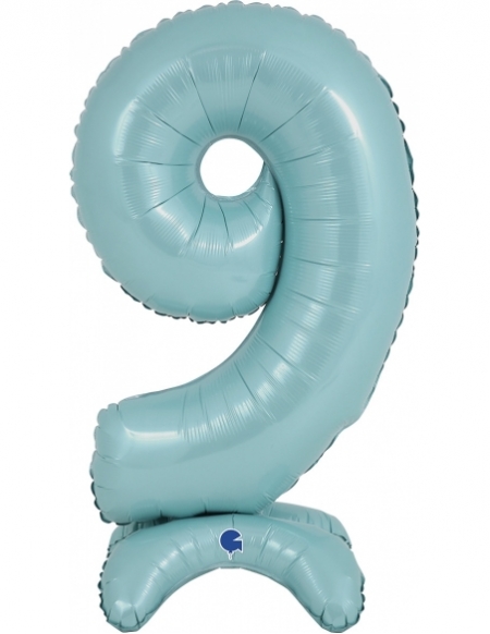 Globo Numero Standup 9 Azul Baby 64cm