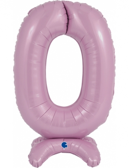 Globo Numero Standup 0 Rosa Baby 64cm