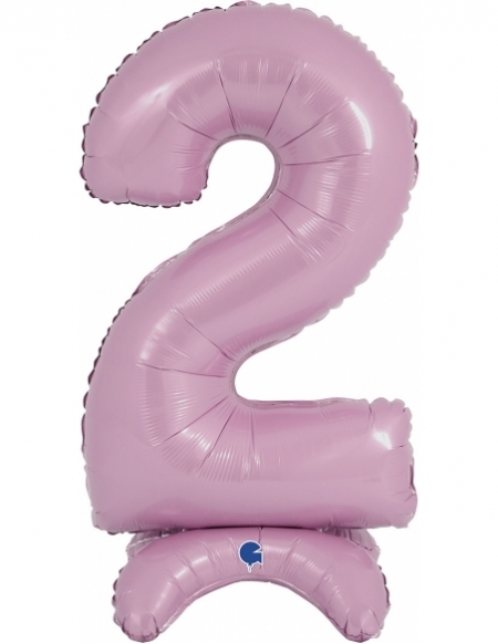 Globo Numero Standup 2 Rosa Baby 64cm