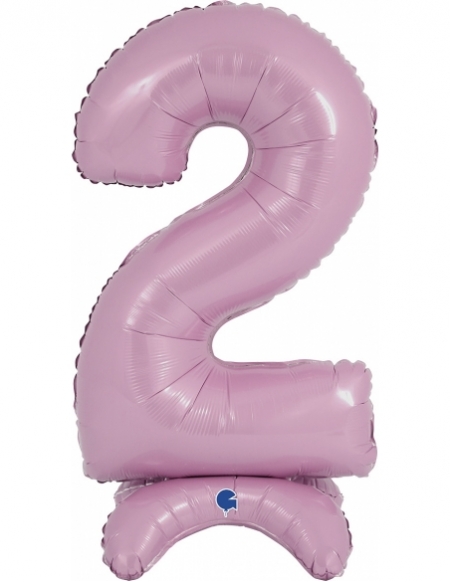 Globo Numero Standup 2 Rosa Baby 64cm