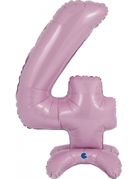 Globo Numero Standup 4 Rosa Baby 64cm