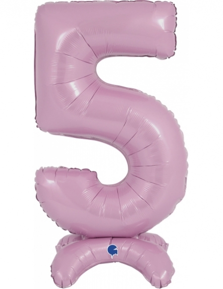 Globo Numero Standup 5 Rosa Baby 64cm