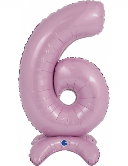 Globo Numero Standup 6 Rosa Baby 64cm