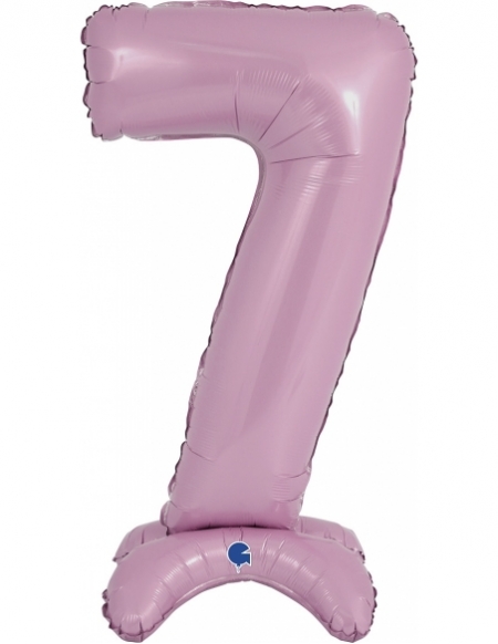 Globo Numero Standup 7 Rosa Baby 64cm