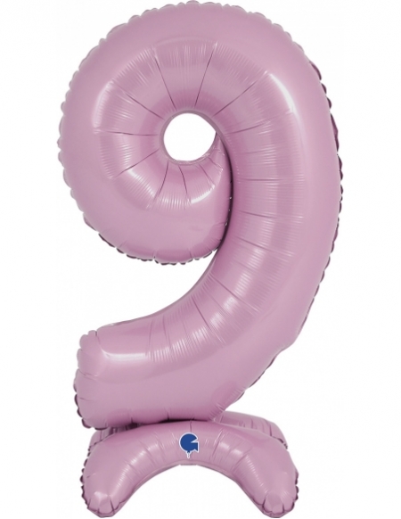 Globo Numero Standup 9 Rosa Baby 64cm