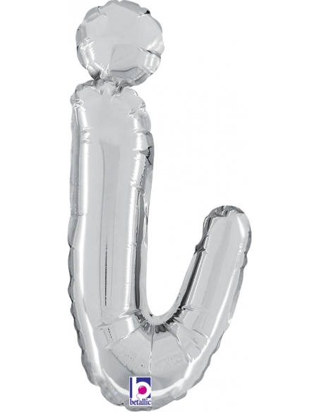 Globo Letra Cursiva I Plata 36cm