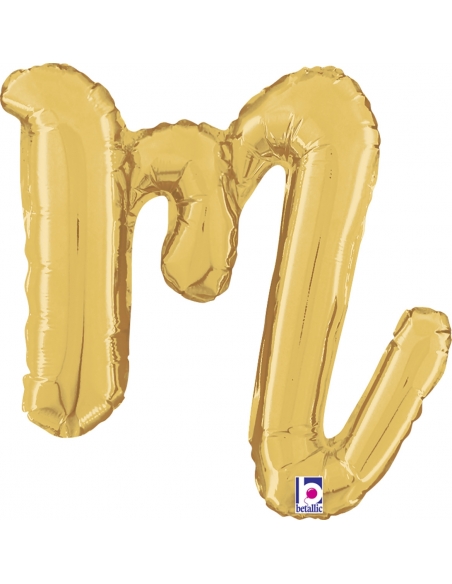 Globo Letra Cursiva M Oro 36cm