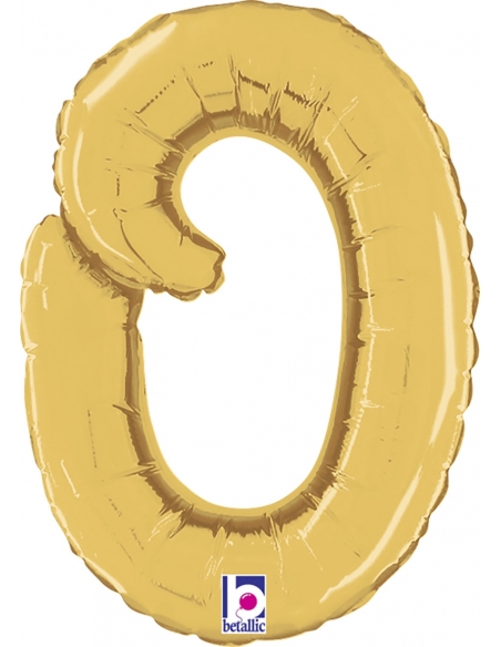 Globo Letra Cursiva O Oro 36cm