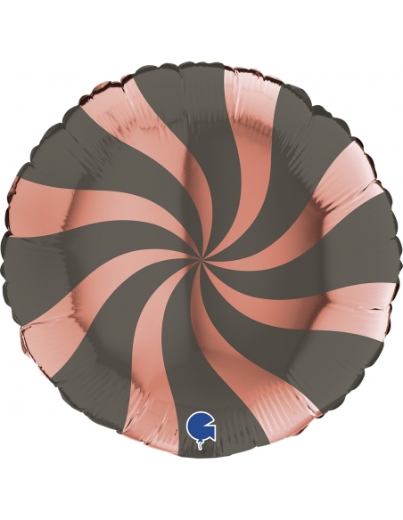 Globo Redondo Swirly 45cm Oro Rosa-Gris Platino