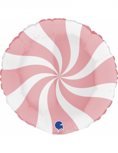 Globo Redondo Swirly 45cm Blanco-Rosa Mate