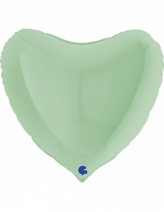 Globo Corazon 91cm Mate Verde