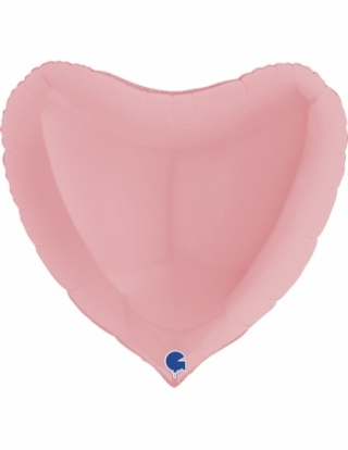Globo Corazon 91cm Mate Rosa
