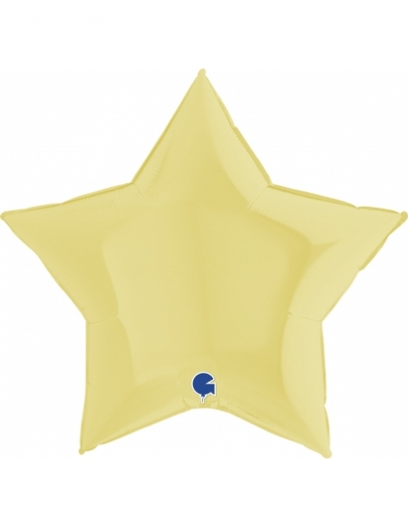 Globo Estrella 91cm Mate Amarillo