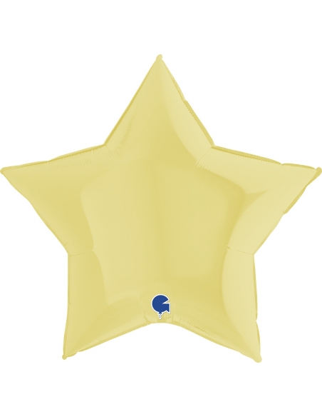 Globo Estrella 91cm Mate Amarillo
