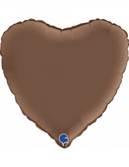 Globo Corazon 45cm Satin Chocolate