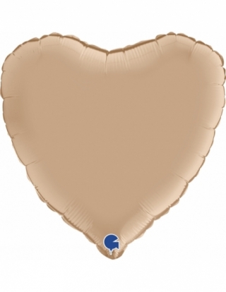Globo Corazon 45cm Satin Nude