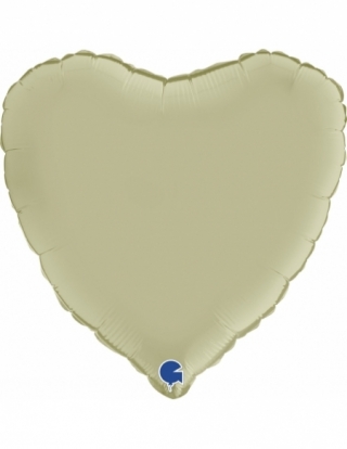 Globo Corazon 45cm Satin Verde Oliva