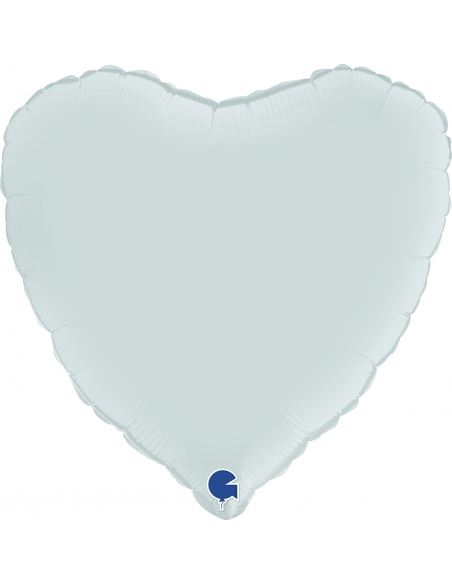Globo Corazon 45cm Satin Azul Baby