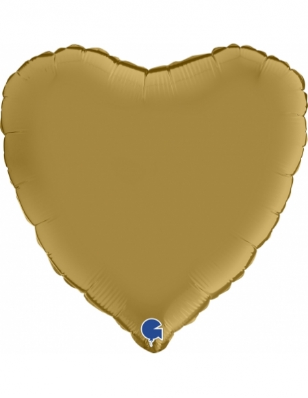 Globo Corazon 45cm Satin Oro