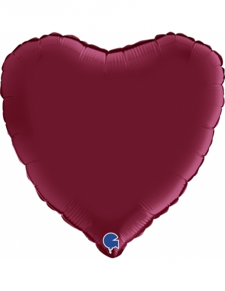 Globo Corazon 45cm Satin Cereza