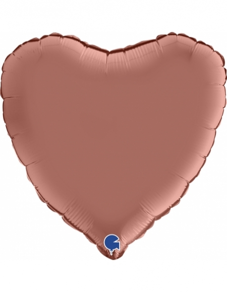 Globo Corazon 45cm Satin Oro Rosa