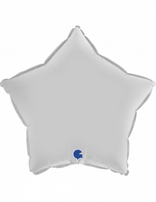Globo Estrella 45cm Satin Blanco Frio