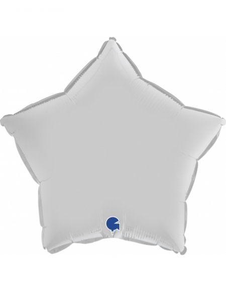 Globo Estrella 45cm Satin Blanco Frio