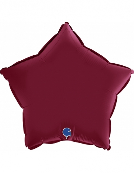 Globo Estrella 45cm Satin Cereza