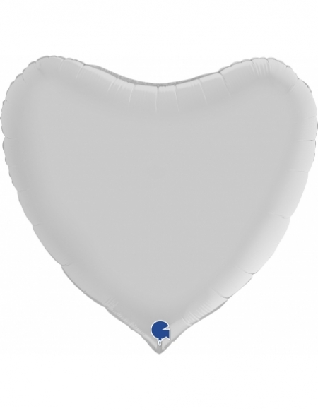 Globo Corazon 91cm Satin Blanco