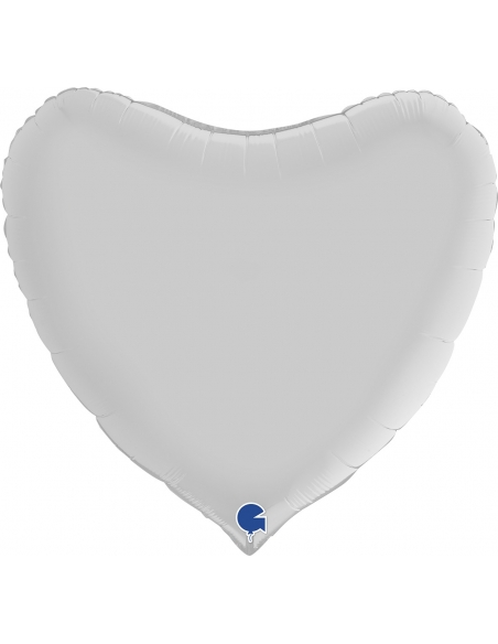 Globo Corazon 91cm Satin Blanco