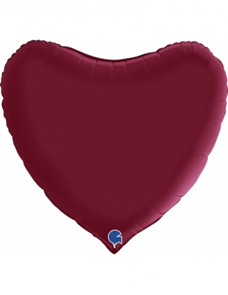 Globo Corazon 91cm Satin Cereza