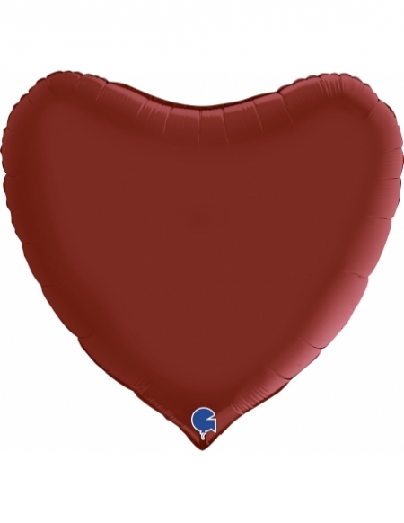 Globo Corazon 91cm Satin Rojo Rubi