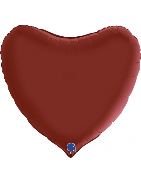 Globo Corazon 91cm Satin Rojo Rubi