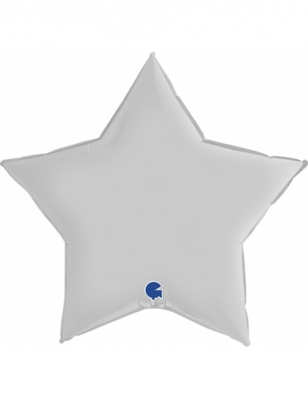 Globo Estrella 91cm Satin Blanco