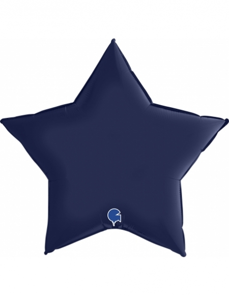 Globo Estrella 91cm Satin Azul Marino