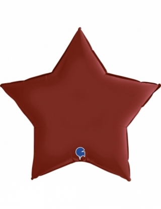 Globo Estrella 91cm Satin Rojo Rubi