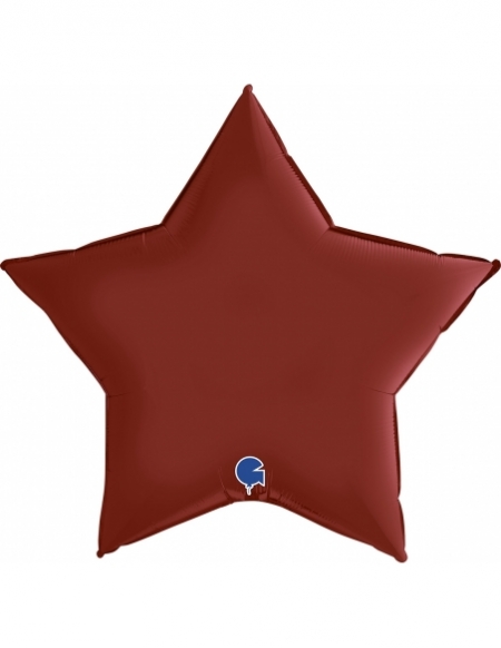 Globo Estrella 91cm Satin Rojo Rubi