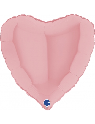 Globo Corazon 45cm Mate Rosa