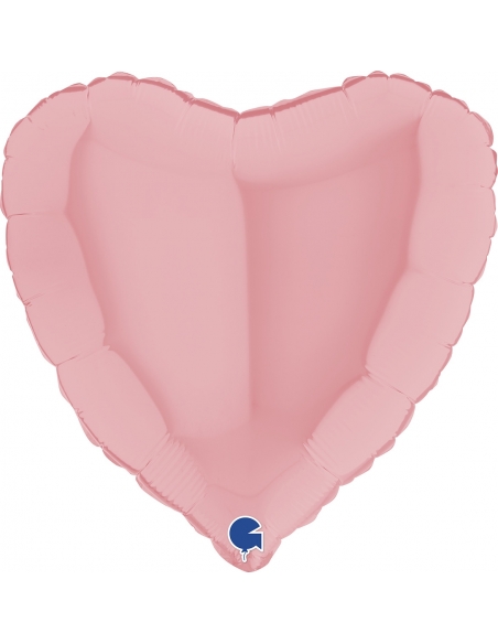 Globo Corazon 45cm Mate Rosa