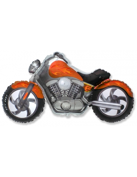 Globo Moto Custom Naranja Forma 115cm