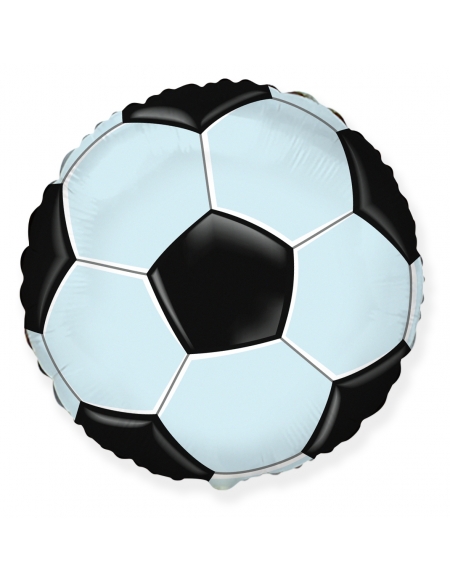 Globo Pelota Futbol Negra Redondo 45cm