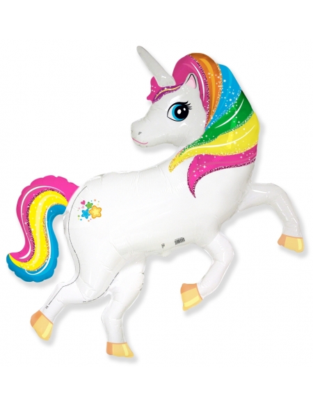 Globo Unicornio Arcoiris Forma 105cm