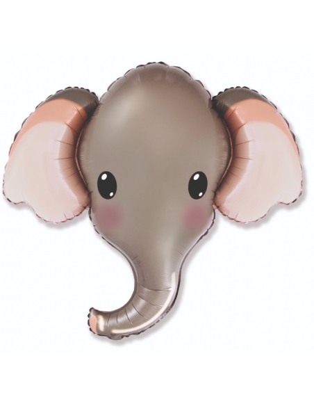 Globo Cabeza Elefante Gris Forma 99cm