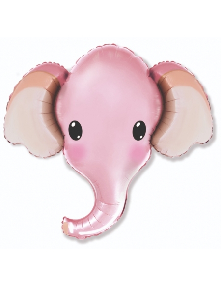Globo Cabeza Elefante Rosa Forma 99cm