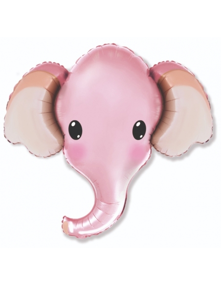 Globo Cabeza Elefante Rosa Forma 99cm