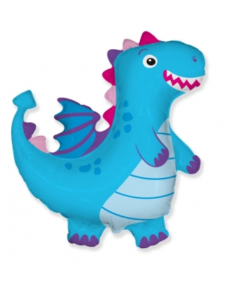 Globo Dragon Azul Forma 92cm
