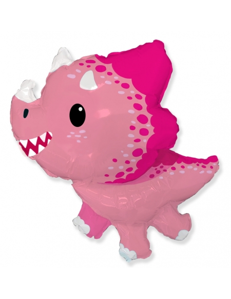 Globo Triceratops Bebe Rosa Forma 82cm