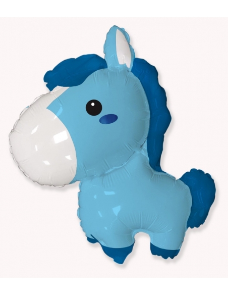 Globo Caballo Bebe Azul Forma 87cm