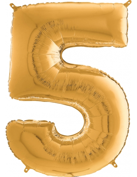 Globo Numero 5 Oro 66cm