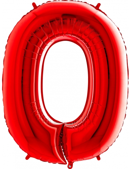 Globo Numero 0 Rojo 66cm